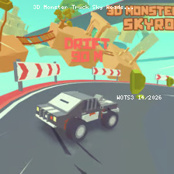 3D Monster Truck Sky Roads